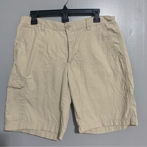 Columbia Sportwear Cargo Shorts Men's Size‎ 34w Beige 100% Cotton Casual Hiking